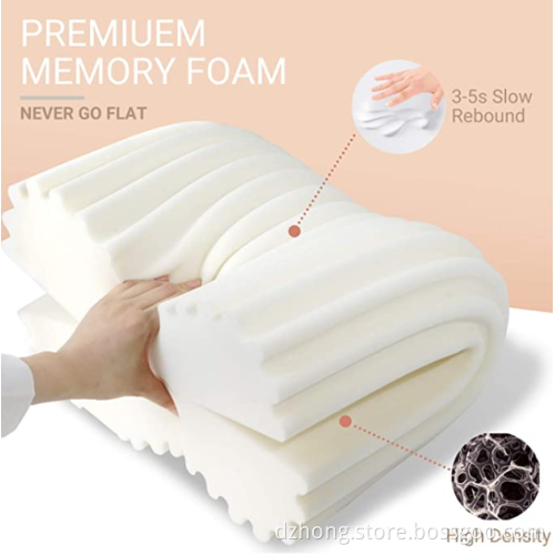 Contour Memory Foam Pillow with Groves Standard